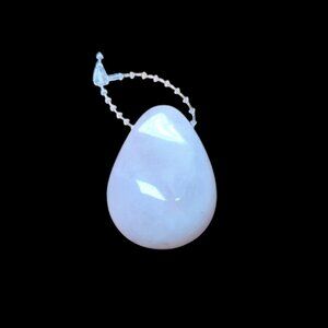 Solid Rose Quartz Teardrop Pendant